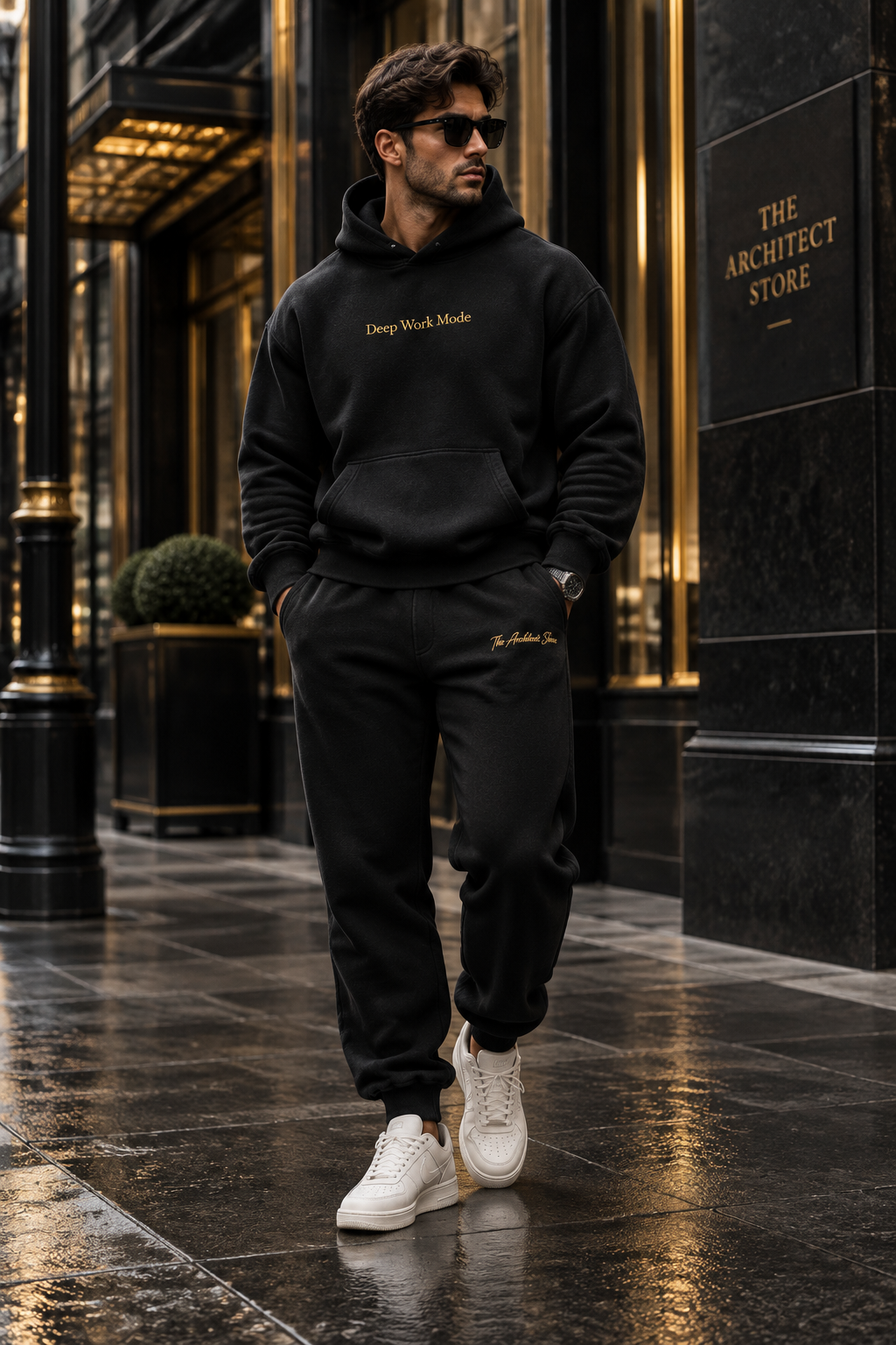 The Architect Store Joggers — Model Lifestyle Shot